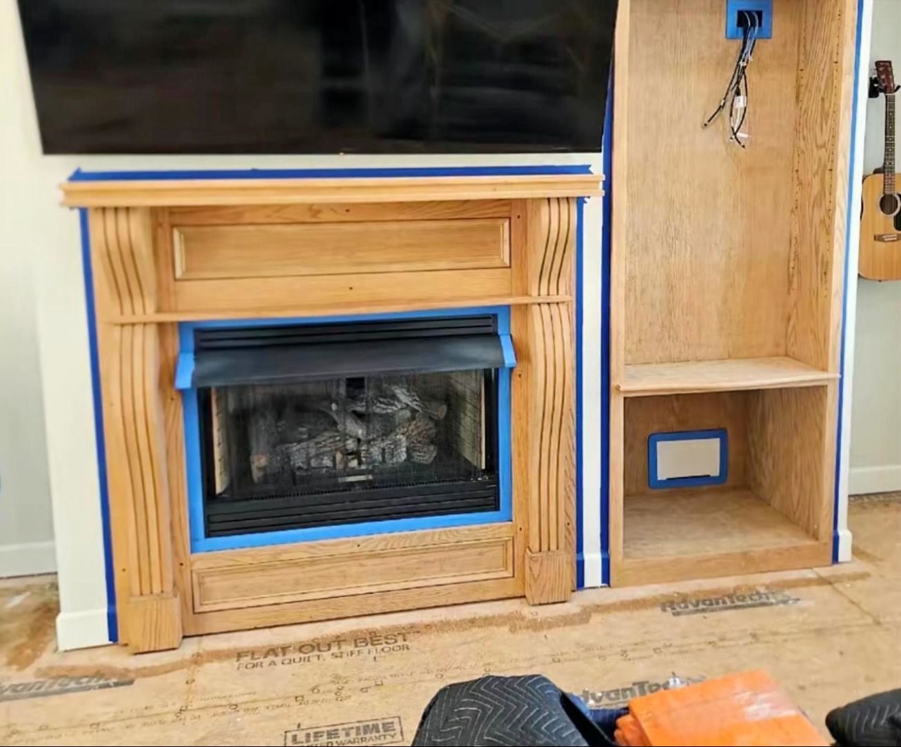Residential fireplace surround restored to clean stone after laser cleaning